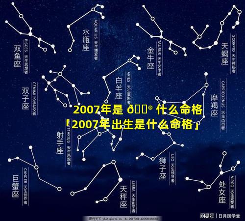 2007年是 💮 什么命格「2007年出生是什么命格」